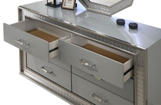 Furniture of America® Cassiopeia Metallic Gray Dresser-2
