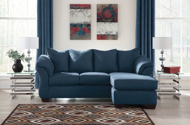 Signature Design by Ashley® Darcy Blue Chaise Sofa-3