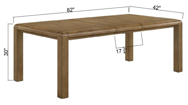 Crown Mark Cockrell Brown Rectangular Dining Table-2