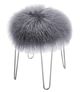 TOV Furniture Zelda Grey Sheepskin Bench-3