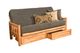 Kodiak Furniture Lodge Marmont Thunder/Natural Full Storage Futon with Mattress-0