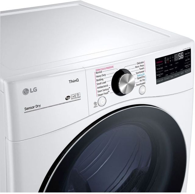 LG White Front Load Laundry Pair-9