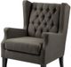 Olliix by Madison Park Grey Maxwell Button Tufted Wing Chair-3