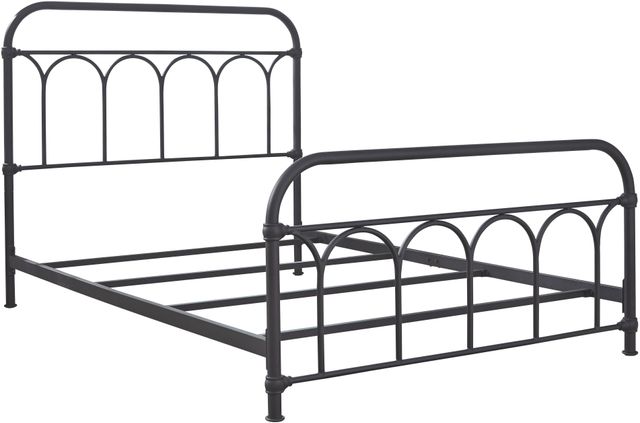Signature Design by Ashley® Nashburg Black Youth Full Metal Rod Bed-0