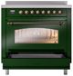 Ilve® Nostalgie II Series 36" Emerald Green Pro Style Induction Range-2