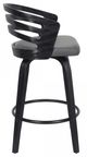 Armen Living Jayden Gray 30" Swivel Bar Stool-1
