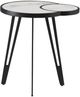 Armen Living Banks White Top Coffee Table with Black Base-3