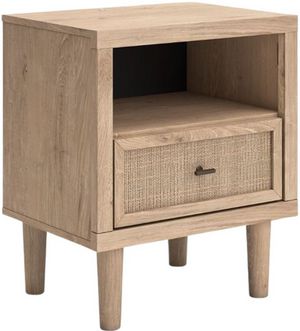 Front view of the Signature Design by Ashley® Cielden Beige Nightstand