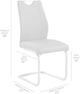 Armen Living Bravo 2-Piece Black/Brushed Stainless Steel Dining Side Chair Set-3