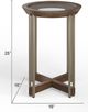 Magnussen Home® Elora Glass Top Round Walmt Side Table-1