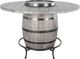 Sunny Designs™ Alpine Gray Round Pub Table with Wine Barrel Base-0