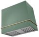AGA Loge 36" Mineral Green Wall Mounted Range Hood with Antique Brass Trim-0