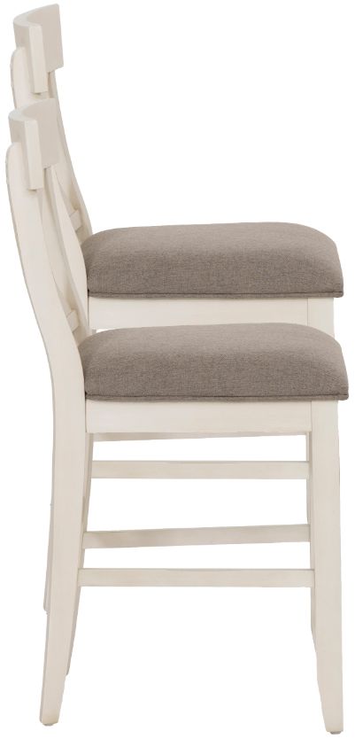 Coast2Coast Home™ Belsey 2-Piece Gray/White Counter Stool Set-4