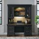 Liberty Furniture Meritage Aged Charcoal/Caramel Credenza and Hutch-1