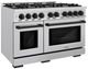ZLINE Autograph Edition 48" Stainless Steel Pro Style Dual Fuel Range with Matte Black Accents-2