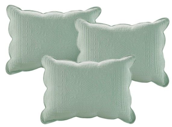 Olliix by Madison Park Tuscany 6-Piece Seafoam Reversible Scalloped Edge Daybed Cover Set-3