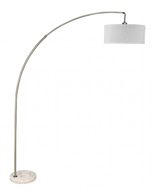Furniture of America® Jess Brushed Steel Arch Lamp-0