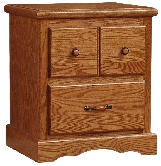 Wolfcraft Furniture Vintage Brown 2-Drawer Nightstand-0