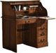 TEI Burnished Walnut 42" Student Roll Top Desk-0