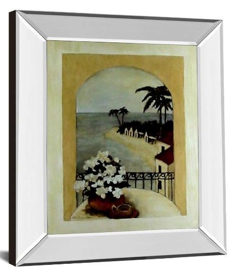 Classy Art Tropical Moon by Ruane Manning Mirror Framed Wall Art-1
