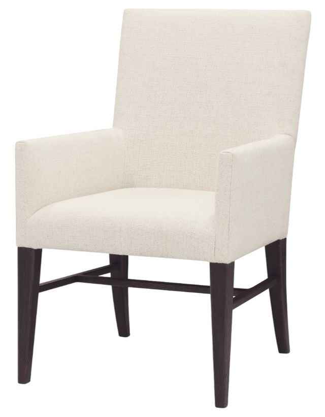Hooker® Furniture Driftwood Burnt Timber/Lovegood Bisque Upholstered Dining Arm Chair-2