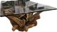 Modus Furniture One Glass Top Coffee Table with Natural Base-3