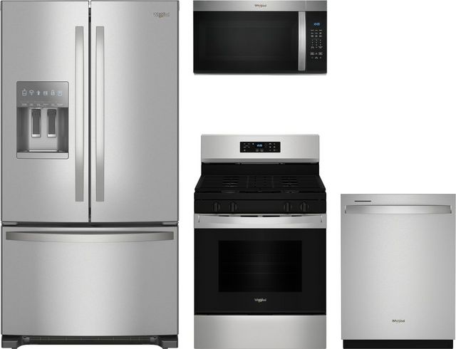 Whirlpool® 4 Piece Stainless Steel Kitchen Package