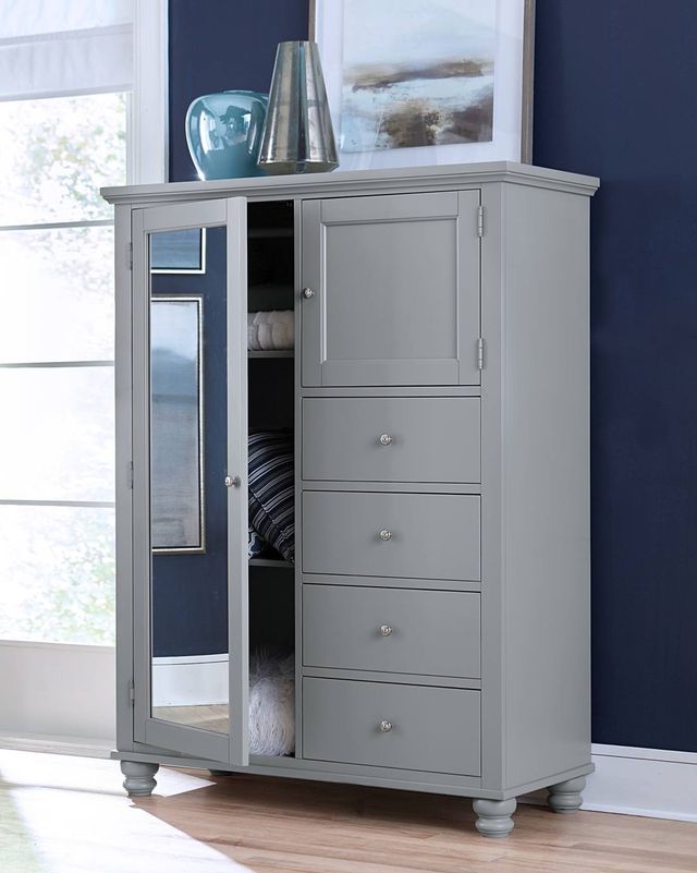 Aspenhome® Cambridge Light Gray Paint Chiffarobe-1