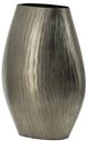 A & B Home Silver Aluminum Layered Chisel Oval Vase-0
