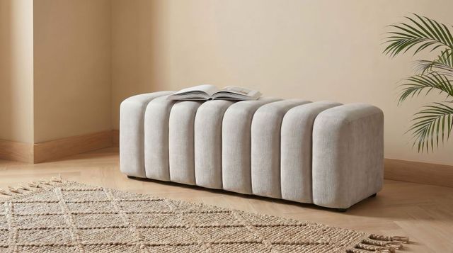 Coaster® Summer Beige Upholstered Accent Bench-1