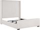 Coaster® Natasha Cream King Upholstered Panel Bed-1