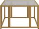 Coaster® Adri Glass Top Coffee Table with Matte Brass Metal Frame-2