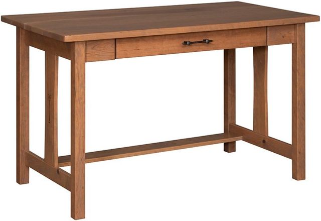 Country Classic Collection Customizable Signature Library Desk with Keyboard Drawer-0