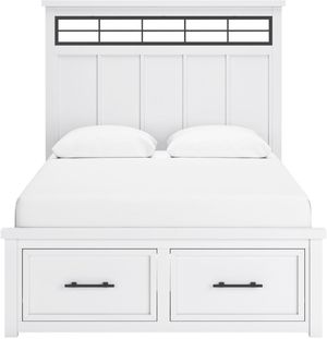 Benchcraft® Ashbryn White Queen Storage Panel Bed