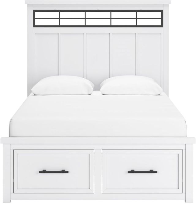 Benchcraft® Ashbryn White Queen Storage Panel Bed-1