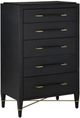 Currey & Company Verona Black Lacquered Linen Chest-0