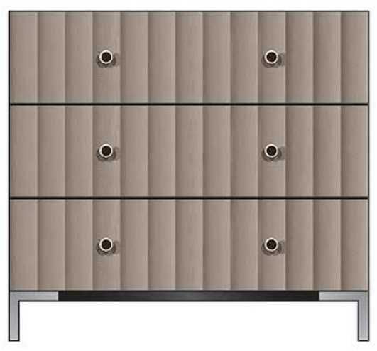 Country View Woodworking Customizable American Modern 36" 3-Drawer Bedside Chest-0