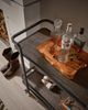 Universal Explore Home™ Modern Dark Gray/Smoked Bronze Bar Cart-3