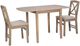 Linon Torino Gray Wash 3-Piece Drop Leaf Dining Table Set-1