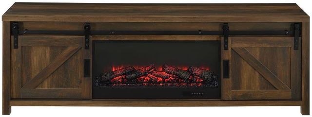 Coaster® Enfield Dark Pine Fireplace Media Console TV Stand-2