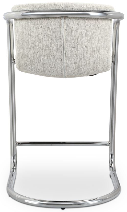 Moe's Home Collection Freeman 2-Piece Blended Cream/Chrome Frame Counter Stool Set-3