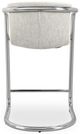 Moe's Home Collection Freeman 2-Piece Blended Cream/Chrome Frame Counter Stool Set-3