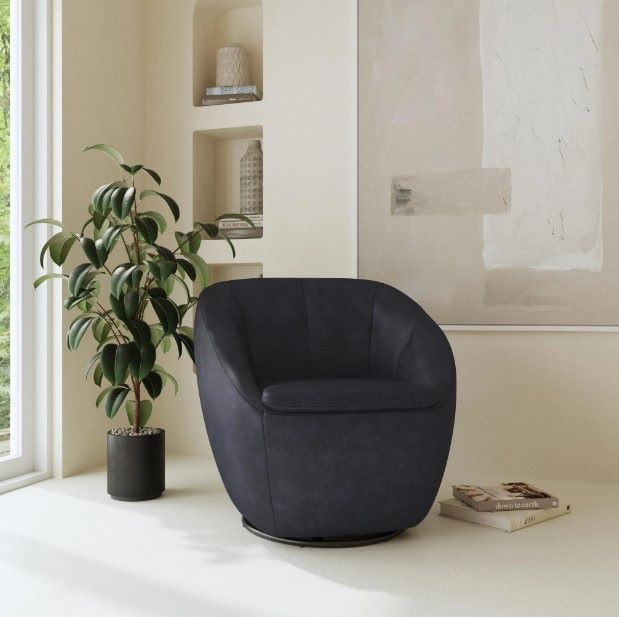 Flexsteel® Wade Midnight Swivel Chair-1
