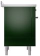 Ilve® Nostalgie II Noblesse 36'' Emerald Green Pro Style Induction Range with Chrome Trim-2