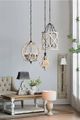 A & B Home Beige Small Harper 1-Light Chandelier-5