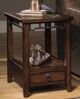 Null Furniture Dark Brown Rectangular End Table-0