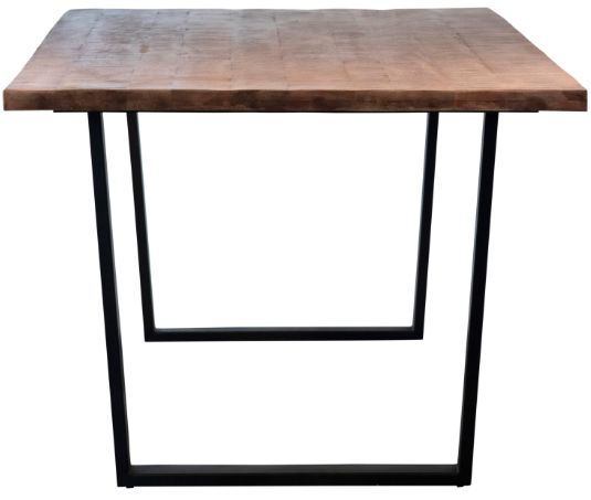 Dovetail Furniture Castro Medium Brown Dining Table with Black Base-2