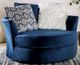 Furniture of America® Waldport Navy Swivel Chair-1