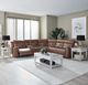 Liberty Furniture Beckham 6-Piece Aline Saddle Leather Leather Power Reclining Curved Sectional-1