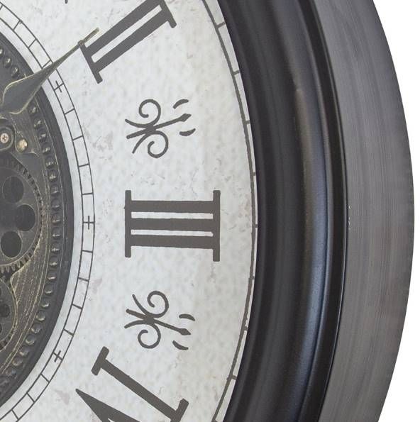 YHD Aged Bronze/White Wall Clock-2